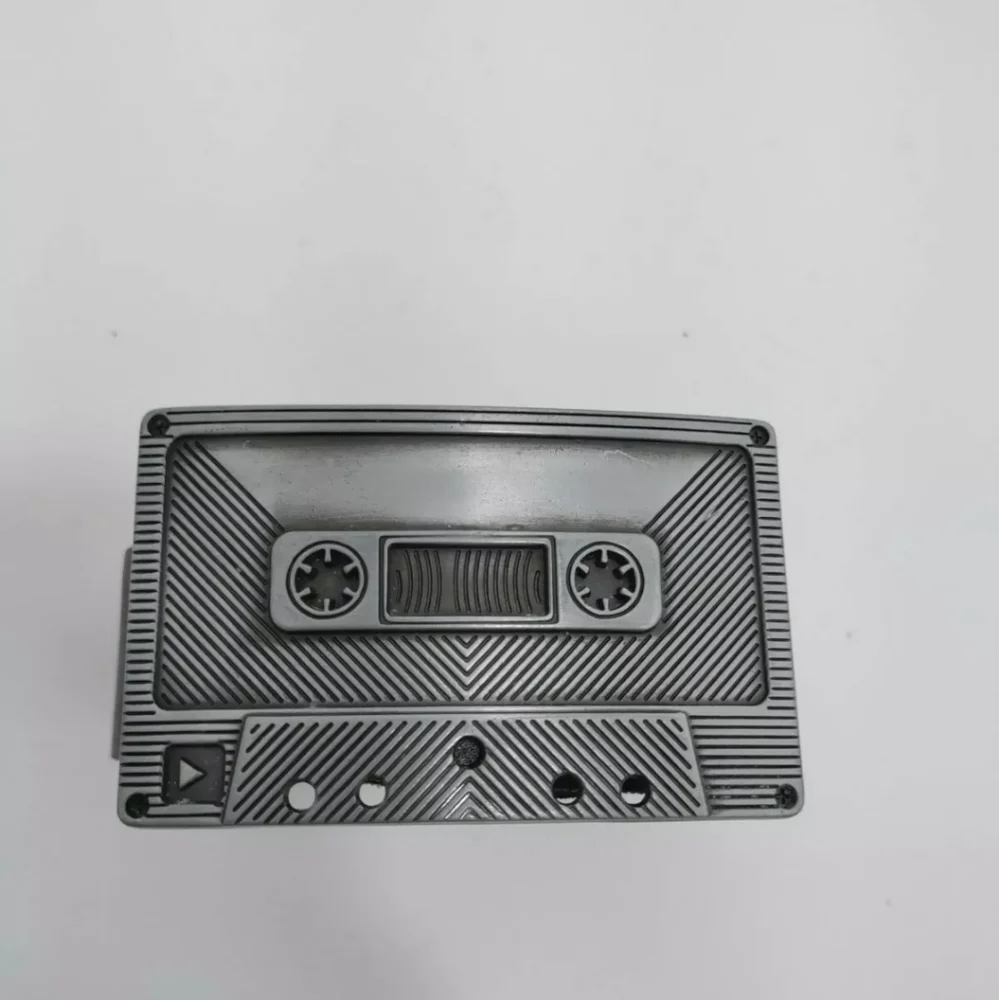 River Island Cassette Heavy Metal Buckle Belt Mens S (36in) - Picture 2 of 9